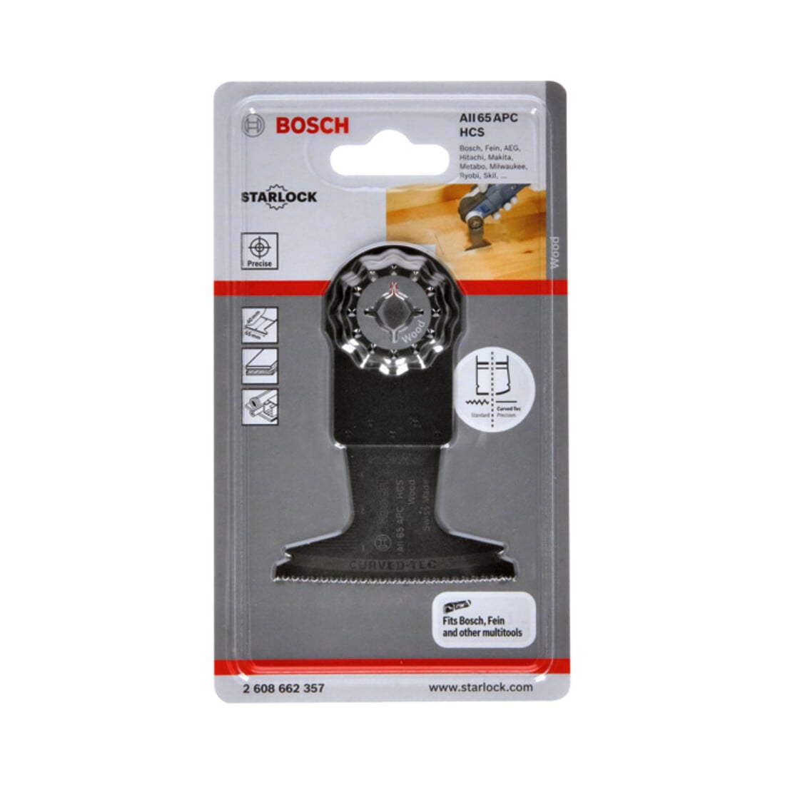 Lame de scie plongeante Bosch HCS AII 65 APC Bois, 40 x 65 mm