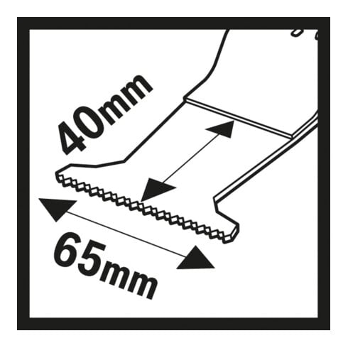 Lame de scie plongeante Bosch HCS AII 65 APC Bois, 40 x 65 mm