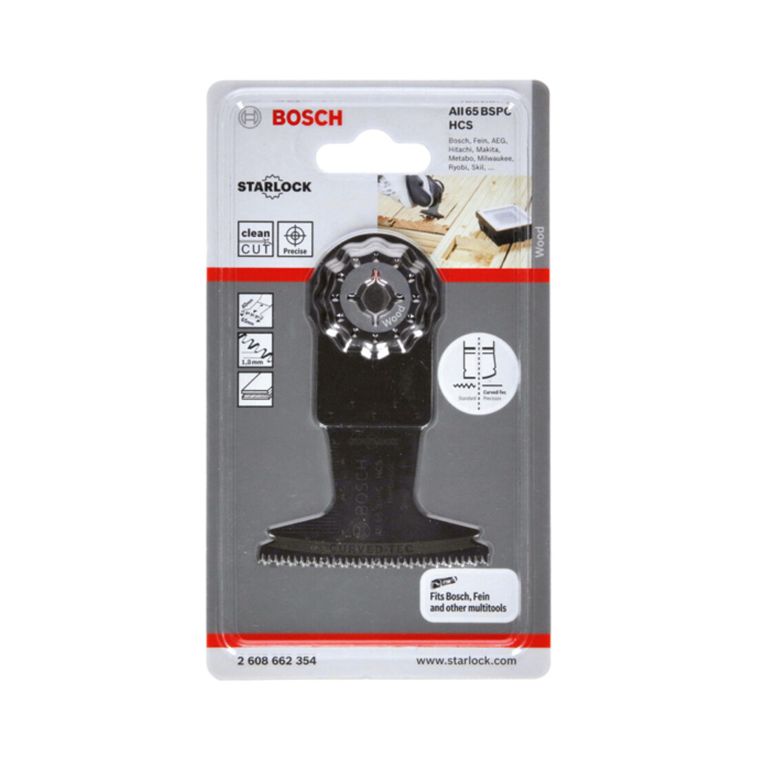 Lame de scie plongeante Bosch HCS AII 65 BSPC Bois dur, 40 x 65 mm