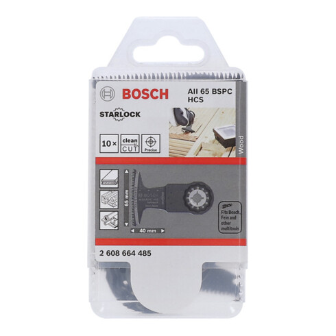 Lame de scie plongeante Bosch HCS AII 65 BSPC Bois dur, 40 x 65 mm