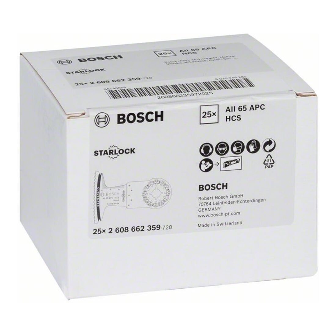 Lame de scie plongeante HCS AII 65 EC Wood 40 x 65 mm