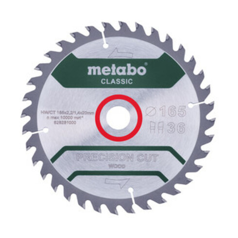 Lame de scie « precision cut wood - classic », 165x1,8/1,2x20 Z42 WZ 5° /B (628027000)