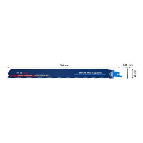 Lame de scie sabre Bosch EXPERT métal dur et épais S 1255 CHC