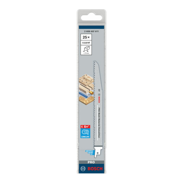 Lame de scie sabre Bosch S 1110 VF Heavy for Wood and Metal
