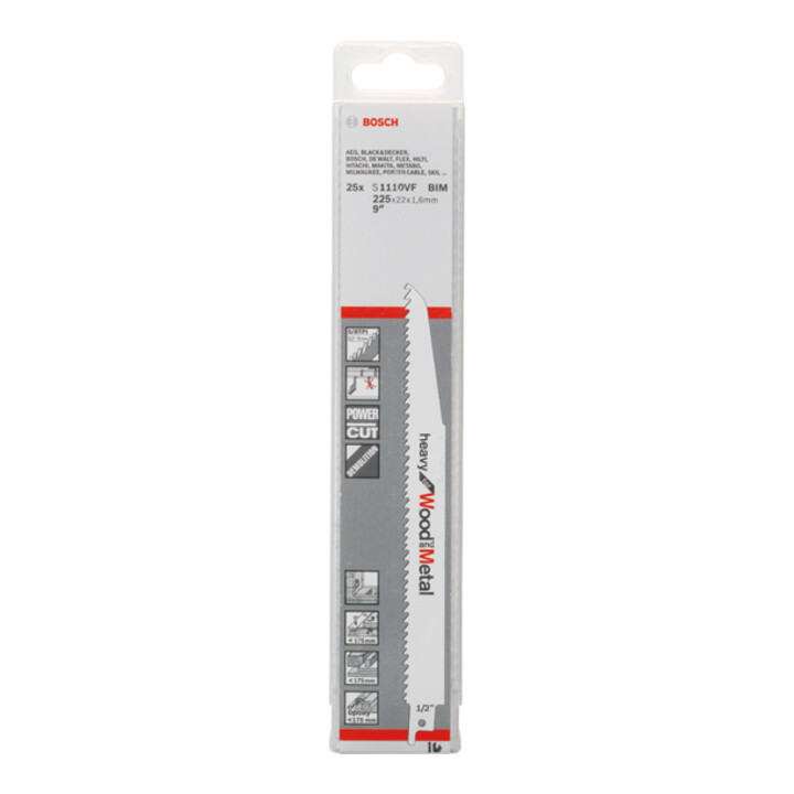 Lame de scie sabre Bosch S 1110 VF Heavy for Wood and Metal