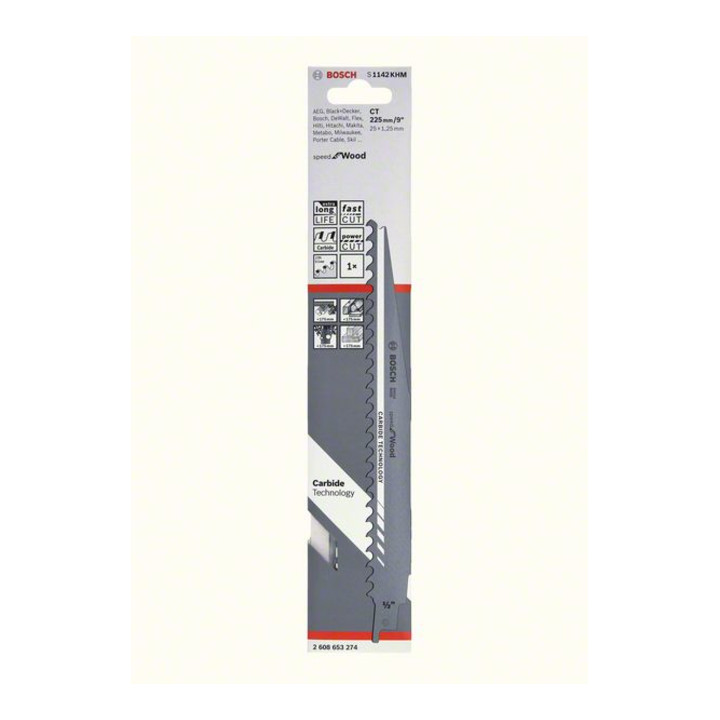 Lame de scie sabre Bosch S 1142 KHM Speed for Wood