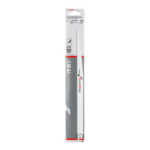 Lame de scie sabre Bosch S 1411 DF, Heavy for Wood and Metall