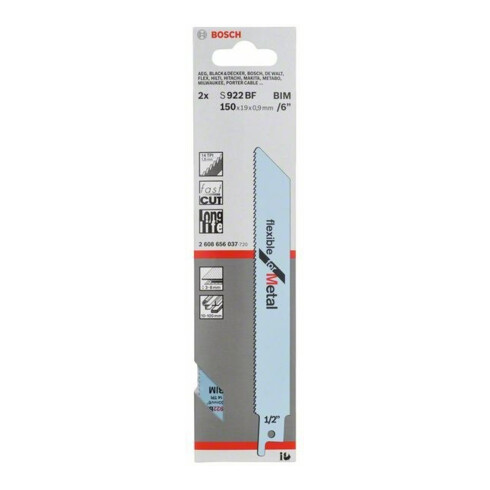 Lame de scie sabre Bosch S 922 BF Flexible for Metal