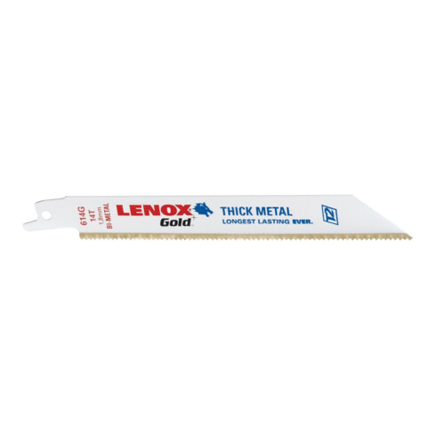 Lame de scie sabre Gold 614G L. 152 mm 5 un. / carte LENOX