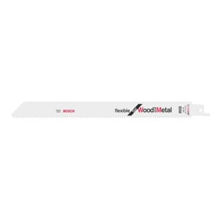 Bosch Lame de scie sabre S 1122 HF, flexible pour bois et métal