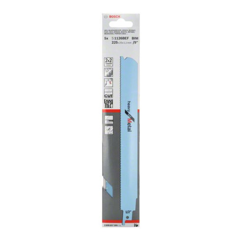 Lame de scie alternative Bosch S 1126 BEF, Heavy for Metal