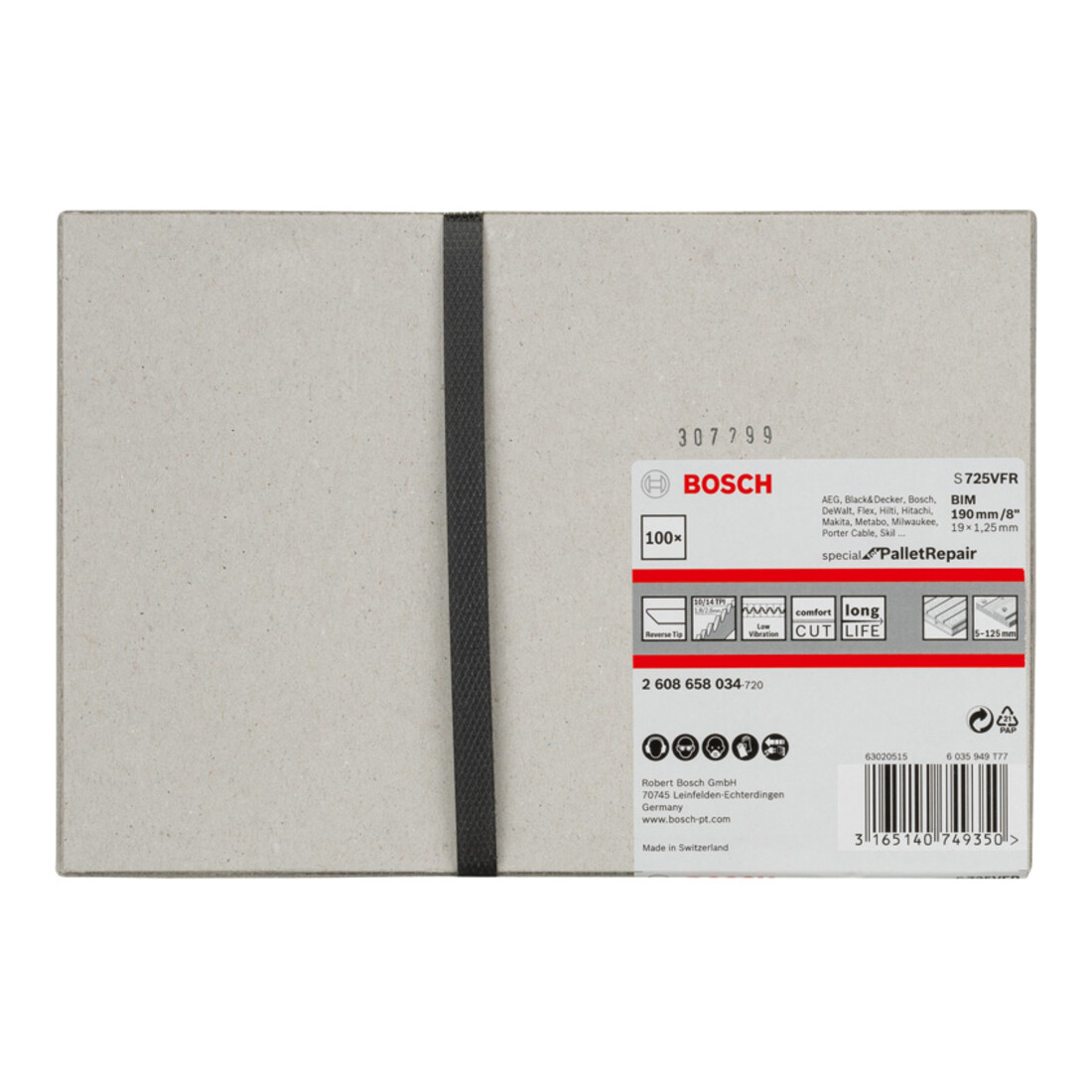 Lame de scie sabre S 725 VFR Special for Pallet Repair