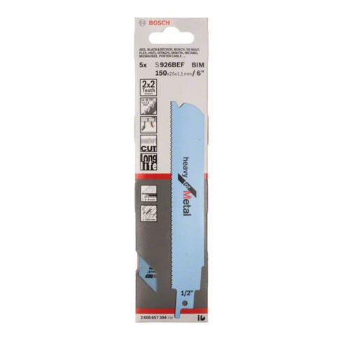Lame de scie alternative Bosch S, lourde pour le métal