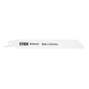 Lame de scie sabre STIER S 130/2,5 mm en bimétal (bois, rénovation, cadres de fenêtres)