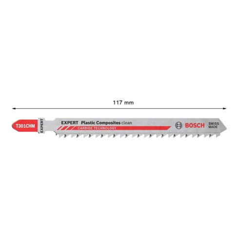 Lame de scie sauteuse Bosch EXPERT composites en plastique T 301 CHM 3 pcs.