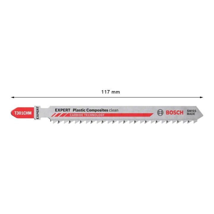 Lame de scie sauteuse Bosch EXPERT composites en plastique T 301 CHM 3 pcs.