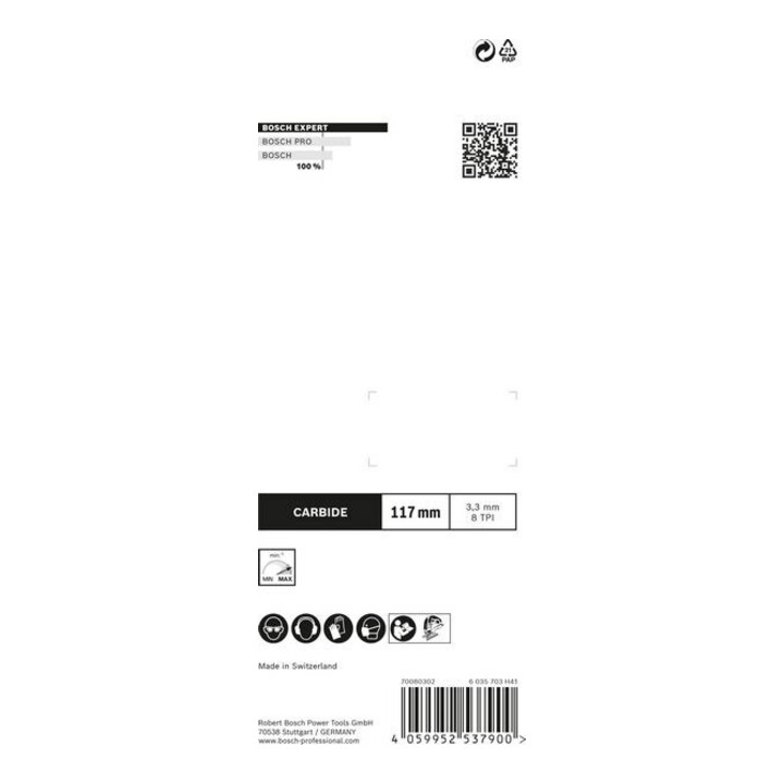 Lame de scie sauteuse Bosch EXPERT composites en plastique T 301 CHM 3 pcs.