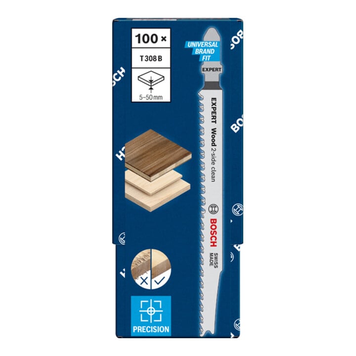 Lame de scie sauteuse Bosch Expert "Wood 2-side clean" T 308 B