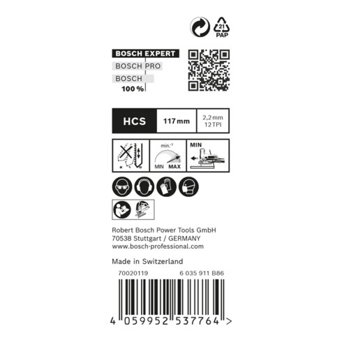 Lame de scie sauteuse Bosch Expert "Wood 2-side clean" T 308 B