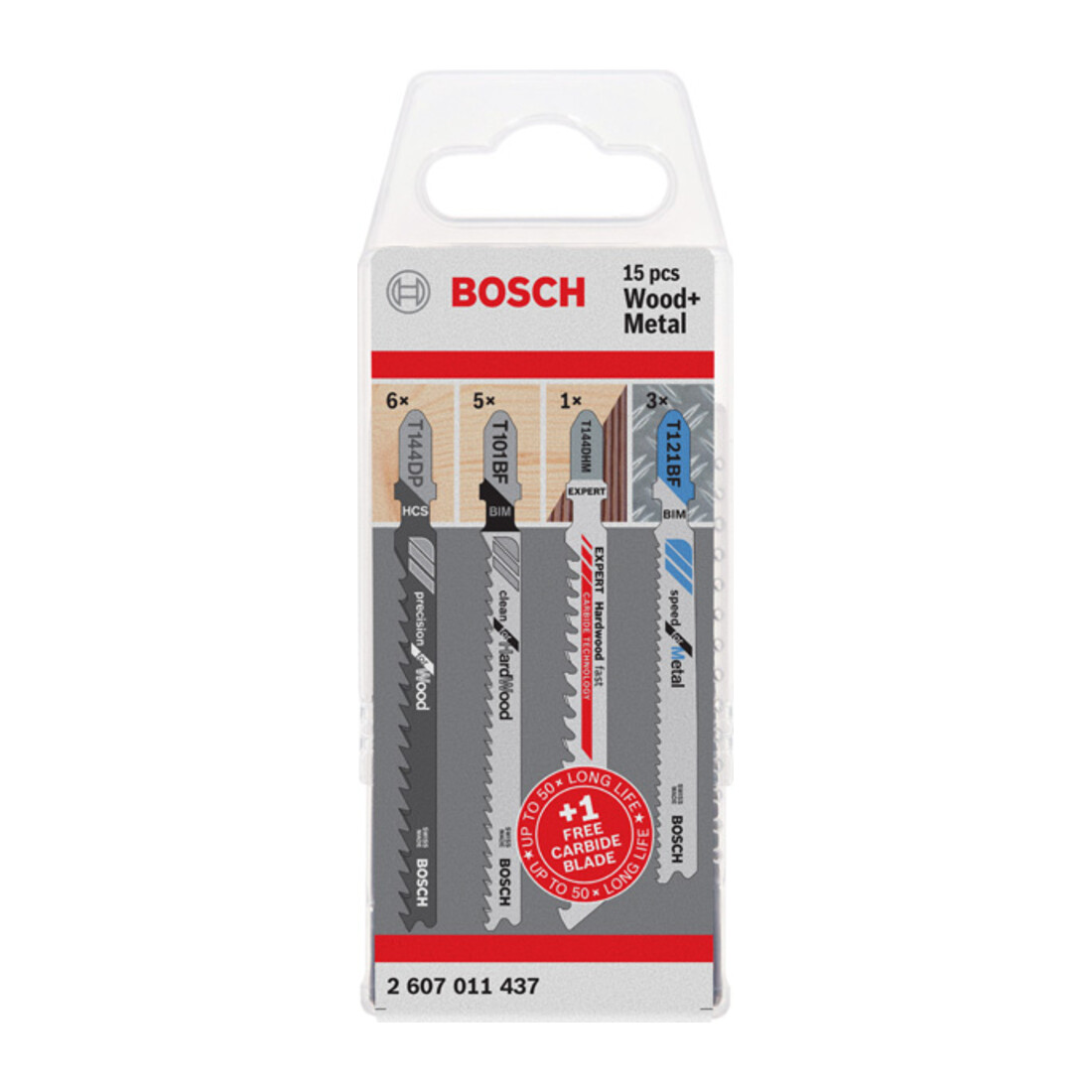 Lame de scie sauteuse Bosch Set JSB Wood and Metal 15 pièces