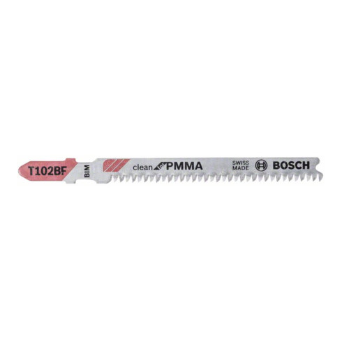Lame de scie sauteuse Bosch T 102 BF, Clean pour PMMA