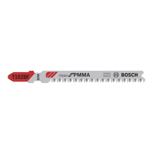 Lame de scie sauteuse Bosch T 102 BF, Clean pour PMMA