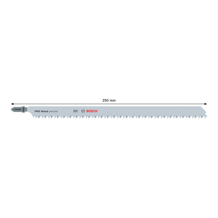 Lame de scie sauteuse Bosch T 1044 DP, Précision pour le bois