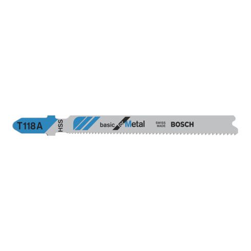 Lame de scie sauteuse Bosch T 118 A, Basic pour métal