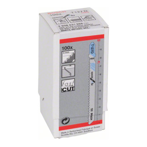 Lame de scie sauteuse Bosch T 127 D, spéciale pour Alu
