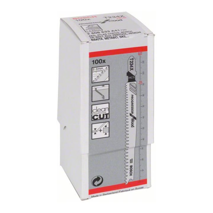 Lame de scie sauteuse Bosch T 234 X, Progressor pour bois
