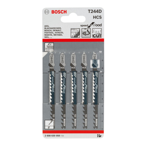 Lame de scie sauteuse Bosch T 244 D, Speed for Wood