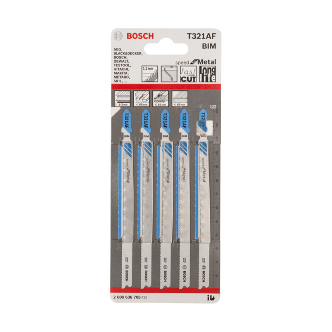 Lame de scie sauteuse Bosch T 321 AF, Speed for Metal
