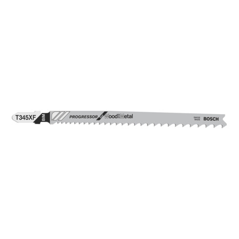 Lame de scie sauteuse Bosch T 345 XF, Progressor pour bois et métal