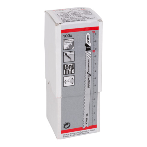 Lame de scie sauteuse Bosch T 345 XF, Progressor pour bois et métal