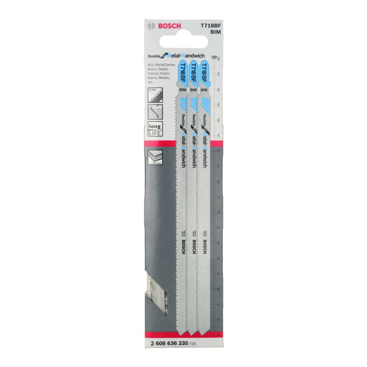 Lame de scie sauteuse Bosch T 718 BF, sandwich métallique