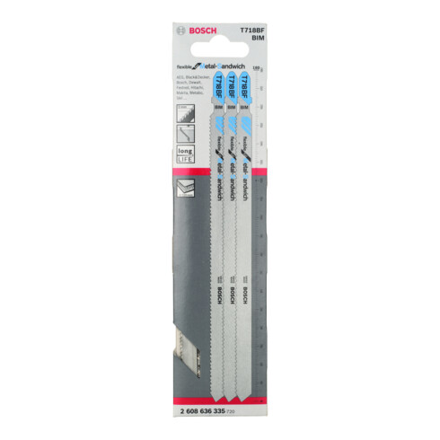 Lame de scie sauteuse Bosch T 718 BF, sandwich métallique