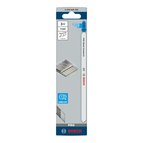 Lame de scie sauteuse Bosch T 718 BF, sandwich métallique