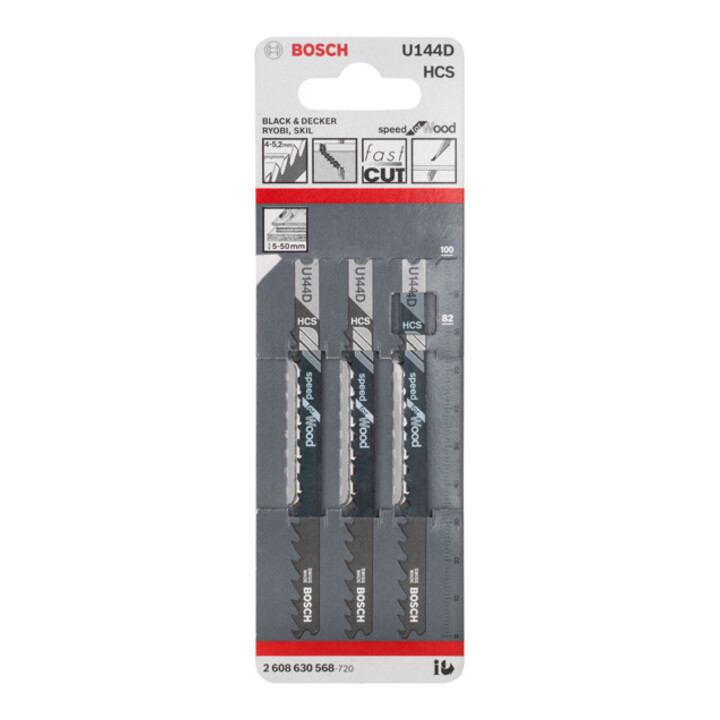 Lame de scie sauteuse Bosch U 144 D Speed for Wood