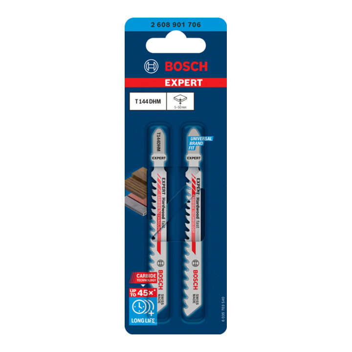 Lame de scie sauteuse EXPERT Hardwood Fast Bosch. Pour scies sauteuses