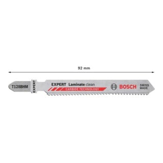 Lame de scie sauteuse EXPERT Laminate Clean T128 BHM Bosch 3 pièces pour scies sauteuses
