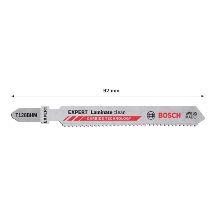 Lame de scie sauteuse EXPERT Laminate Clean T128 BHM Bosch 3 pièces pour scies sauteuses