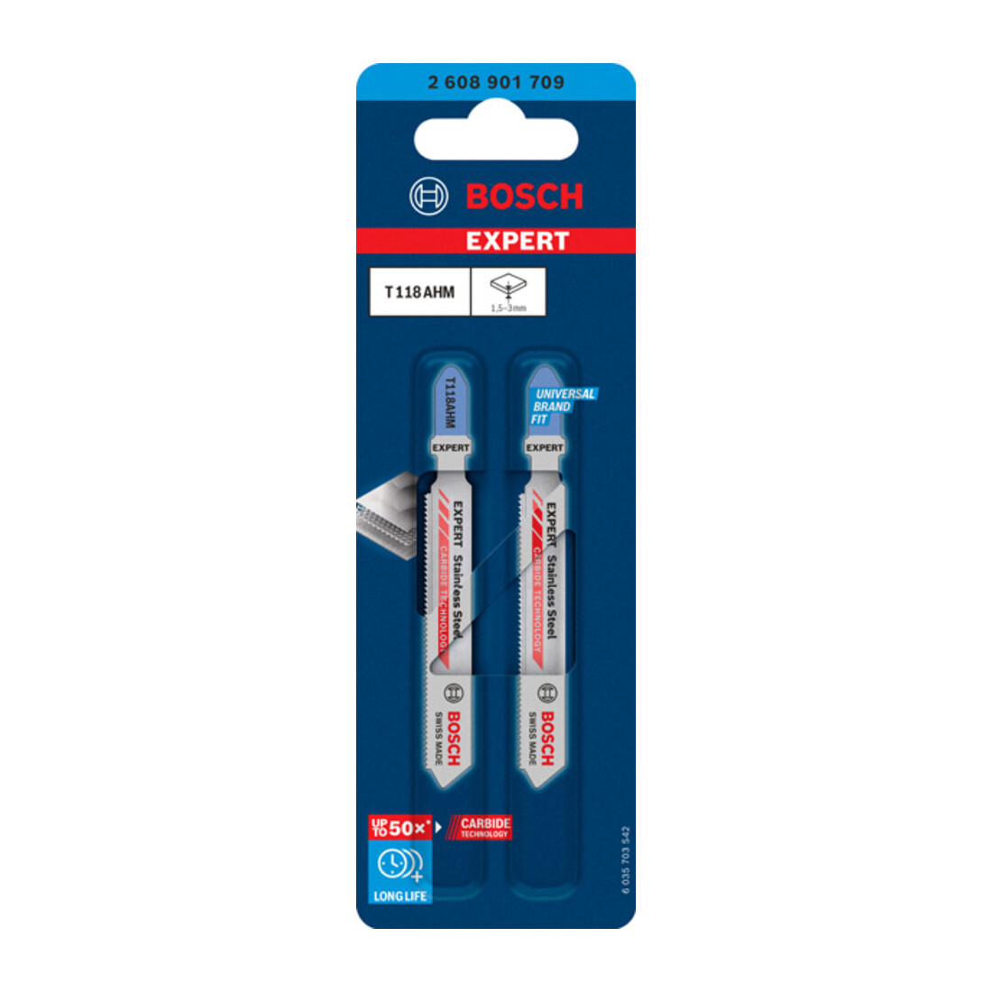 Lame de scie sauteuse EXPERT Stainless Steel Bosch, Pour scies sauteuses