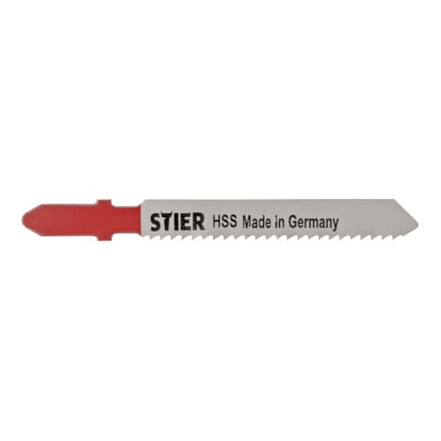 Lame de scie sauteuse HSS STIER ST 50/2/1, tôle, métal, aluminium, métaux non ferreux, coupe droite