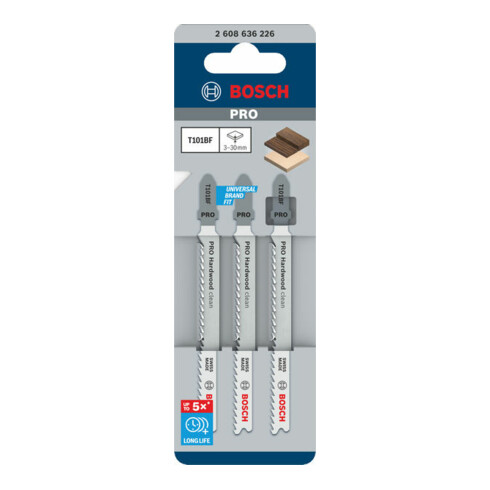 Lame de scie sauteuse T 101 BF L.74mm double denture 2,7mm angle dép. rectifié p