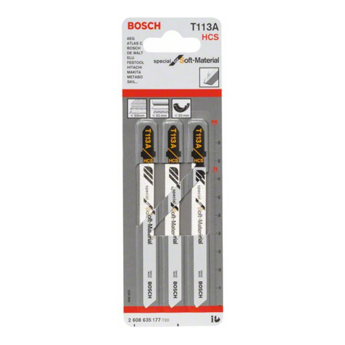 Lame de scie sauteuse T 113 A Special for Soft Material