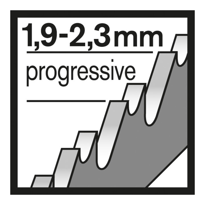 Lame de scie sauteuse T 118 B L.67mm HSS dent. 1,9mm ondul. progressive 2,3 p.tô