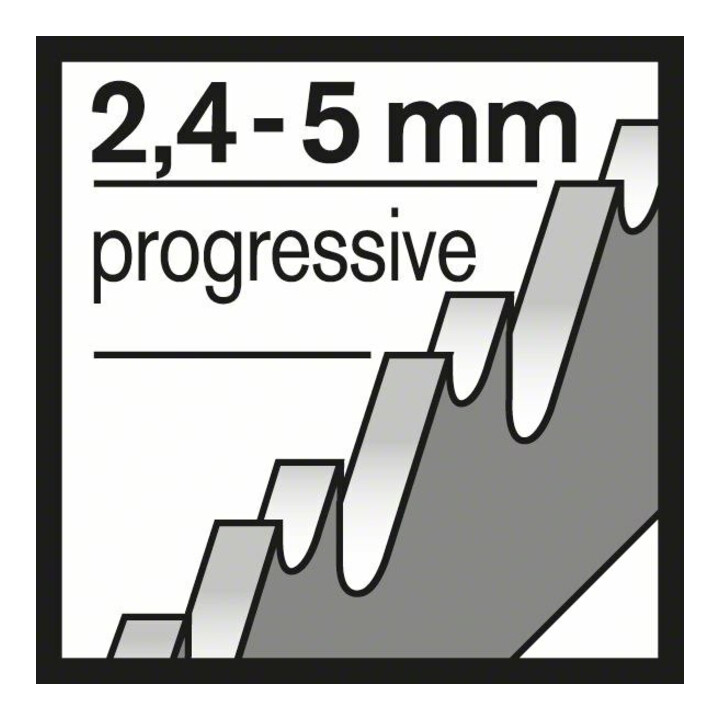 Lame de scie sauteuse T 345 XF L.106mm bi-métal. dent. 2,44mm incl. progressive