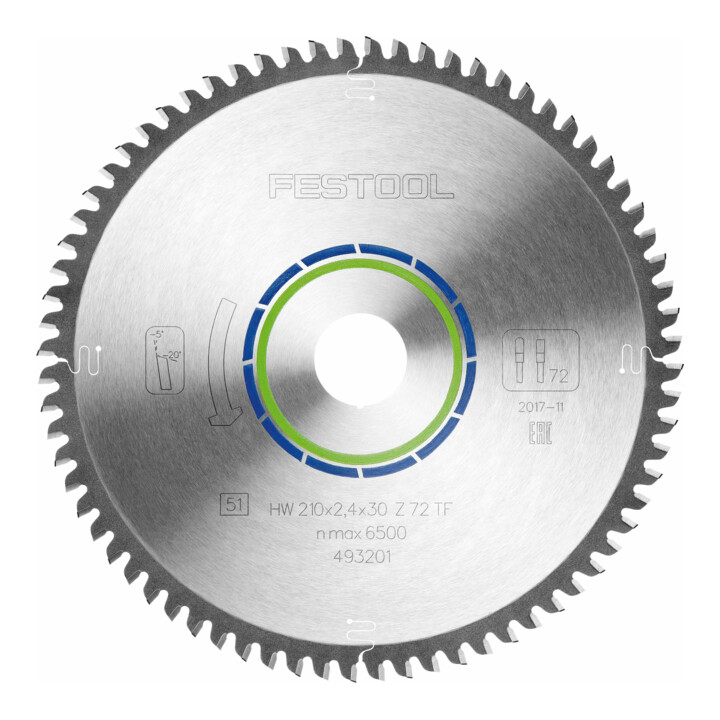 Lame de scie spéciale Festool 210 x 2, 4 x 30 TF72