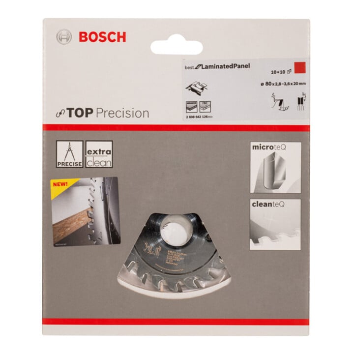 Lame d'inciseur Bosch Top Precision Best pour panneau stratifié 80 x 20 x 2,8 - 3,6 mm