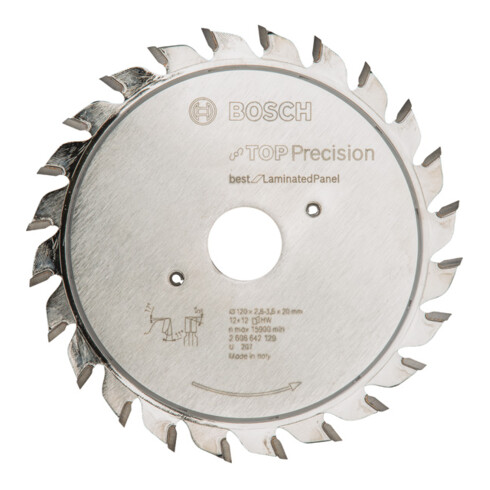 Lame d'inciseur Bosch Top Precision Precision Best pour panneau stratifié 120 x 20 x 2,8 - 3,6 mm